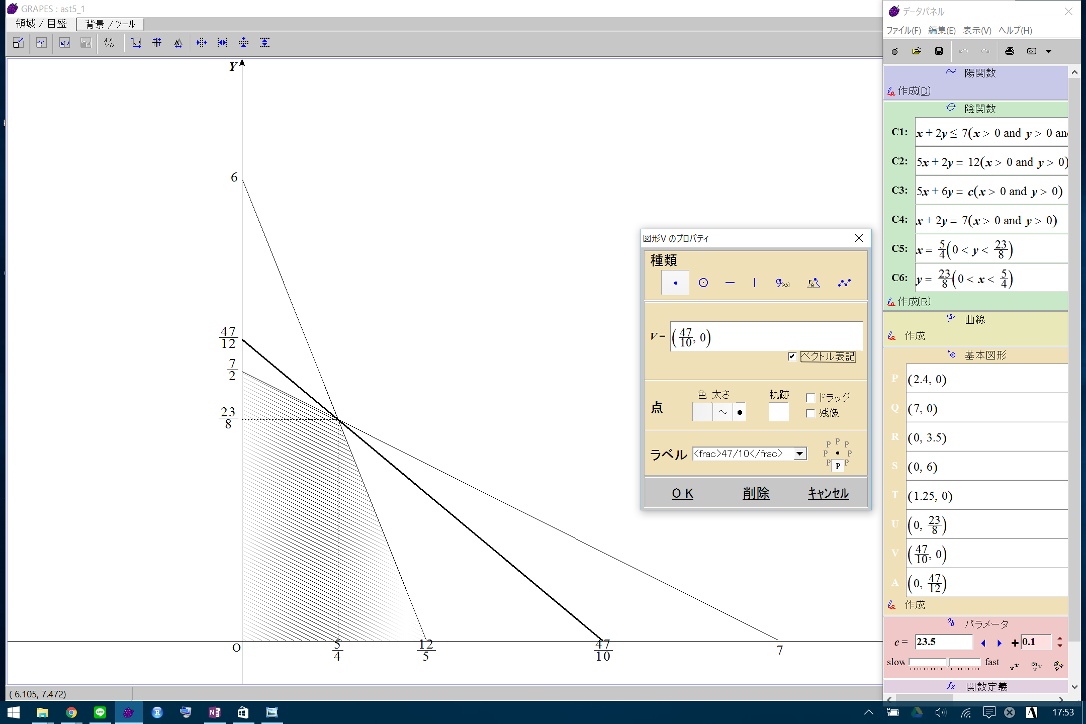 軸上の数値に関する質問